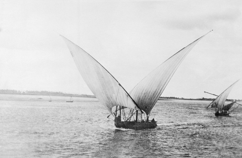 Detail of Sailboat on the Nile by Anonymous