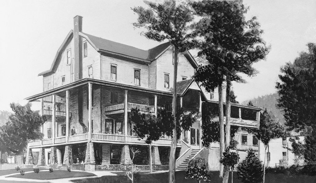 Detail of Glenmore Hotel in New York State by Anonymous