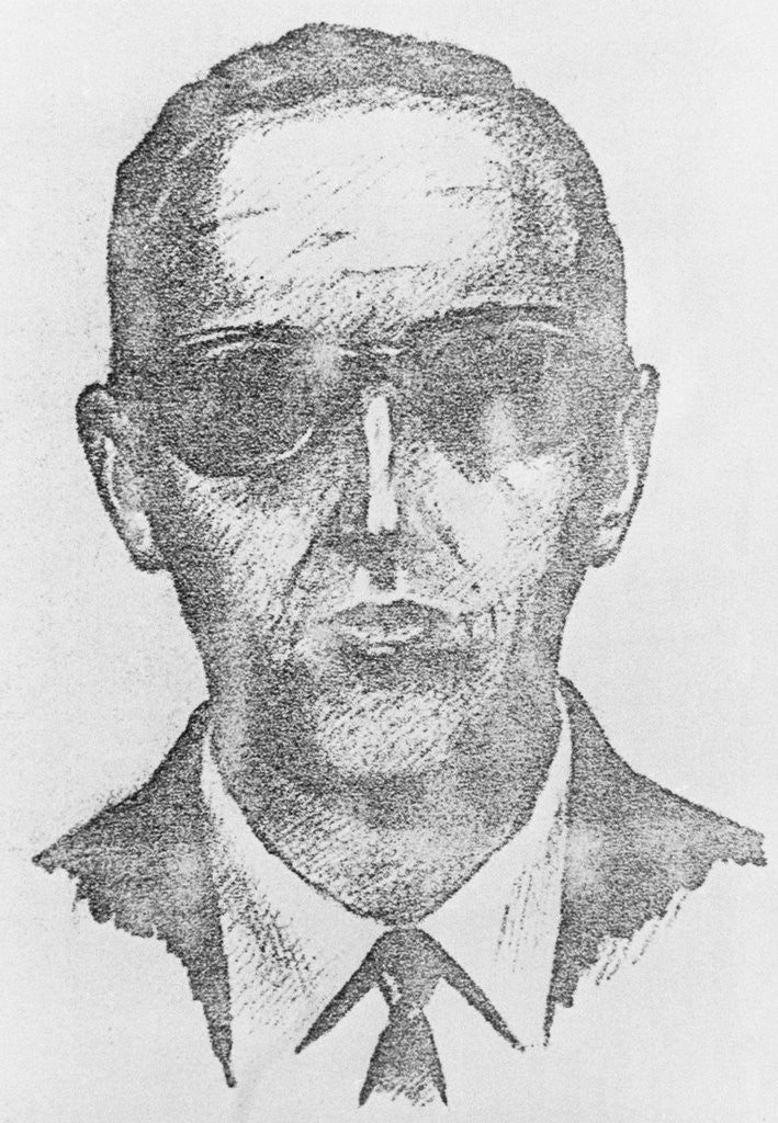 Detail of Sketch of Highjacking Suspect D. B. Cooper by Anonymous