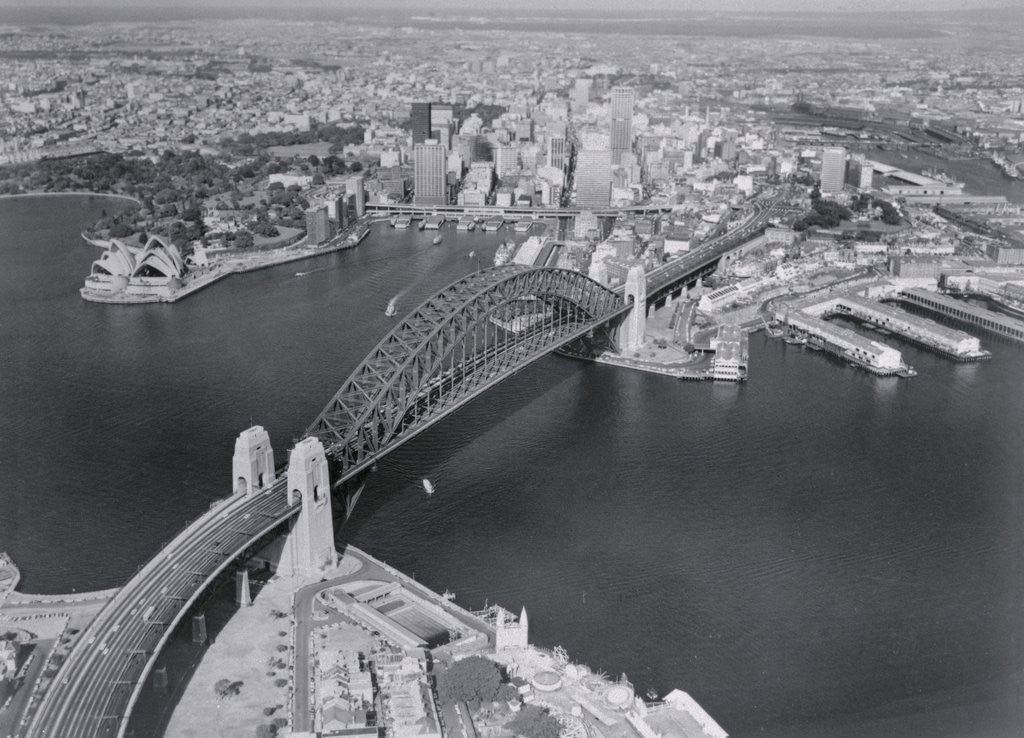 Detail of Aerial View of Bridge in Sidney by Anonymous