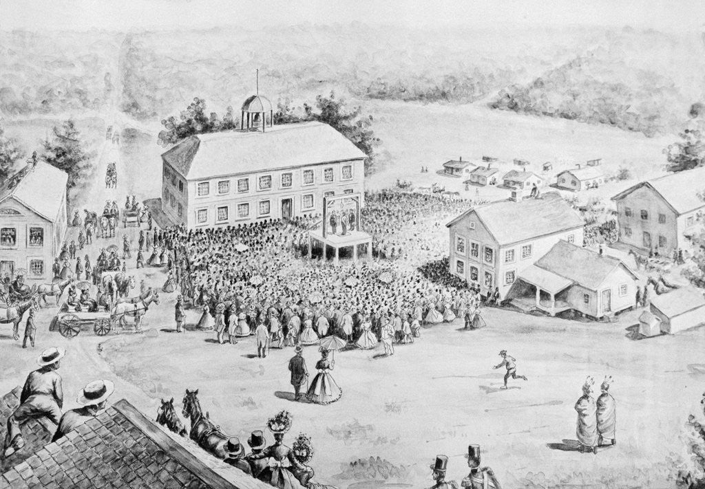 Detail of Crowd Gathering to Watch Public Hanging by Anonymous