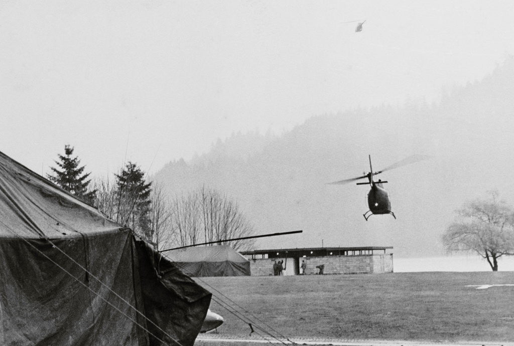 Detail of Military Helicopter During Search for Hijacker by Anonymous
