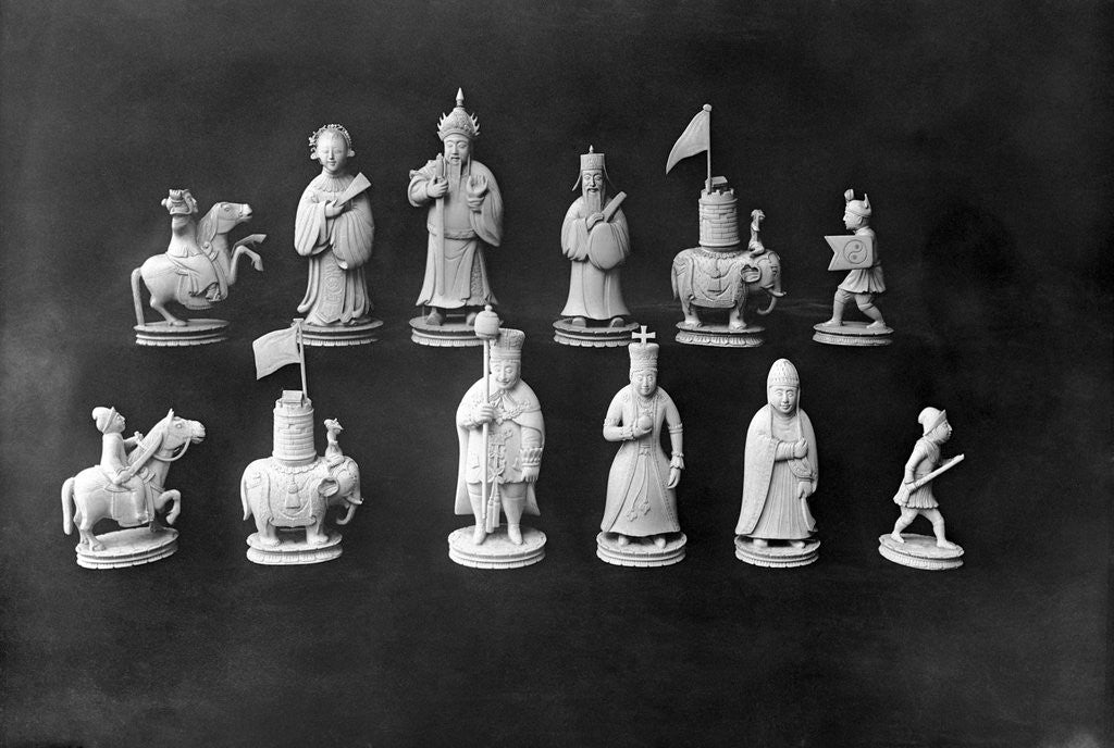 Detail of Napoleon's Chess Statuettes by Corbis