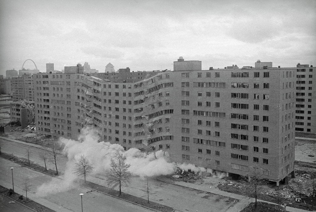 Detail of Beginning Stage of Building Demolishment by Anonymous