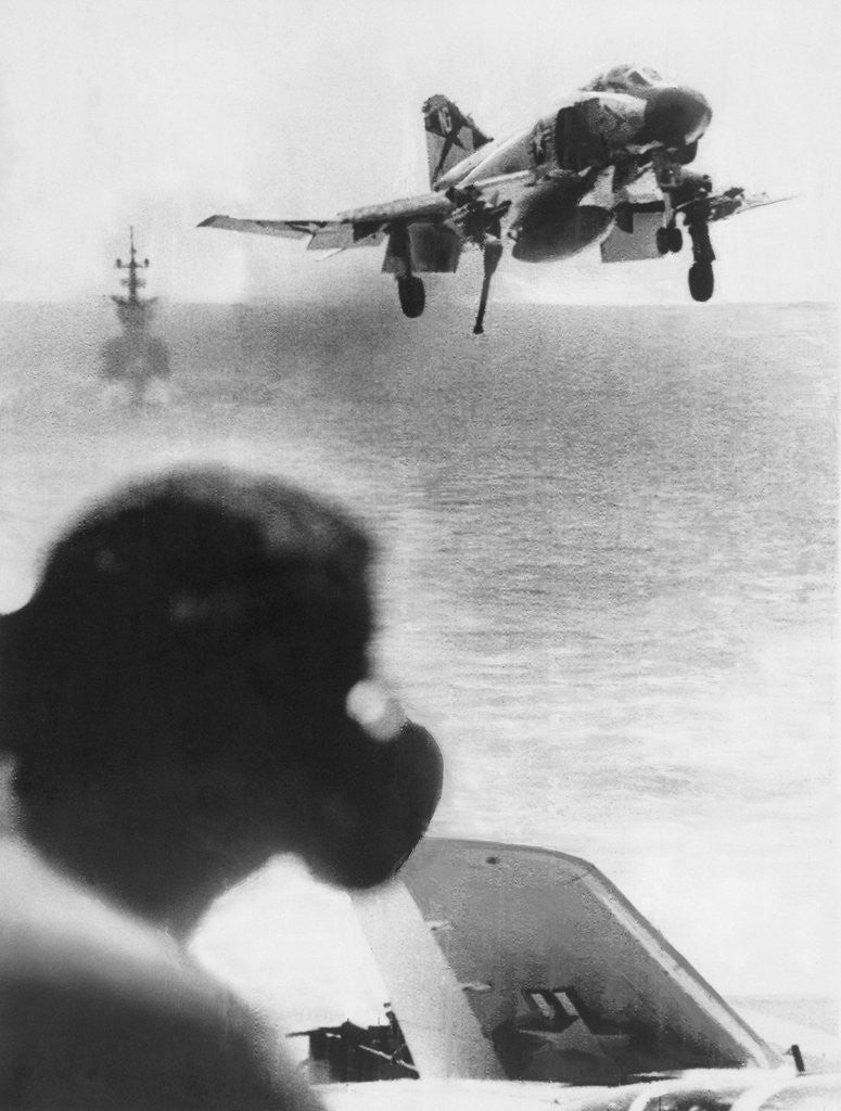 Detail of Airplane near American Carrier by Anonymous