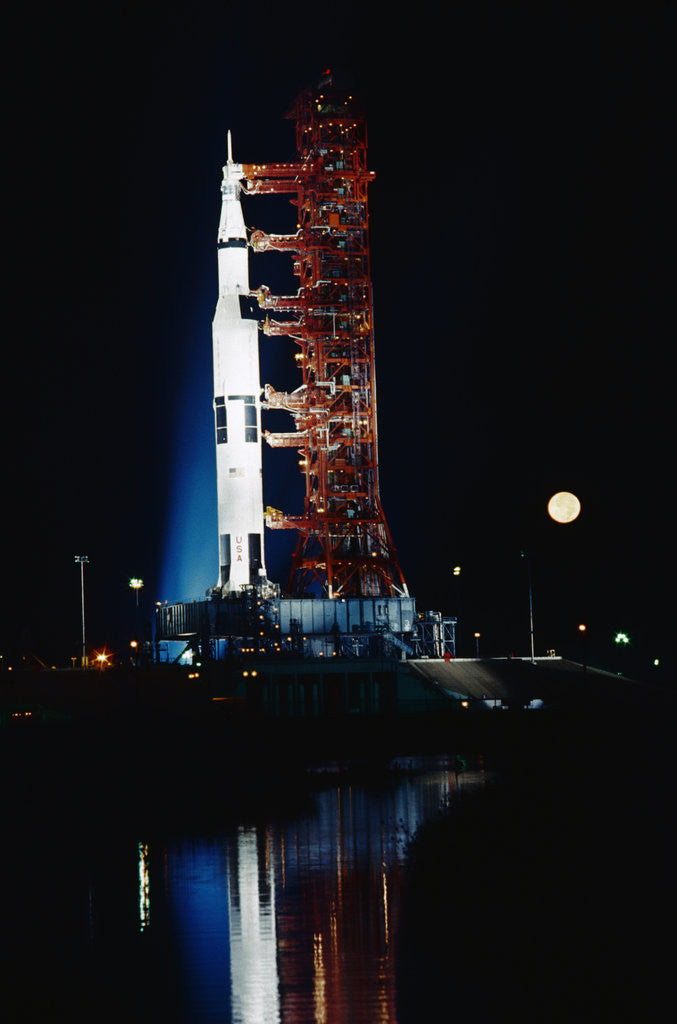 Detail of Nighttime View of the Apollo 17 Spacecraft by Corbis