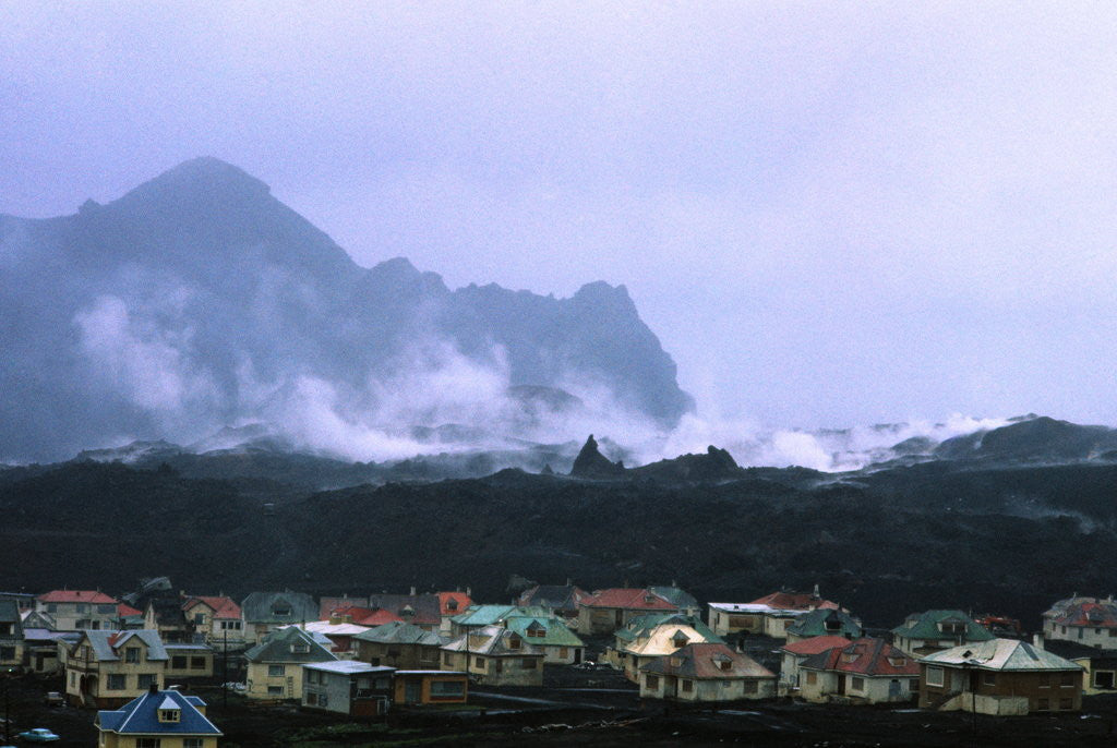 Detail of Volcano Smouldering Smoke by Anonymous