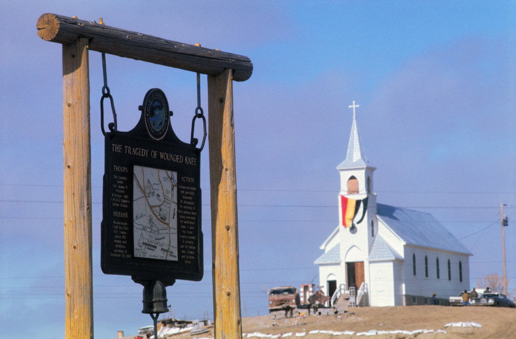 Detail of Wounded Knee Memorial by Anonymous