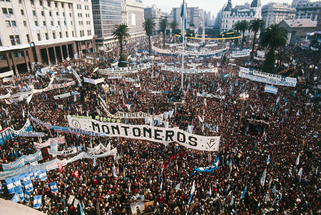 Detail of Supporters of Hector Campora by Corbis
