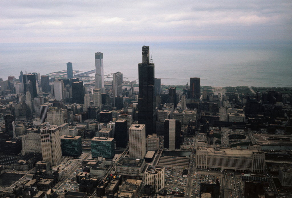 Detail of Sears Tower Nearing Completion by Anonymous