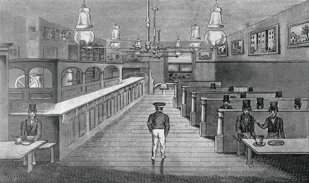 Detail of Interior of 19th Century Coffee House by Anonymous