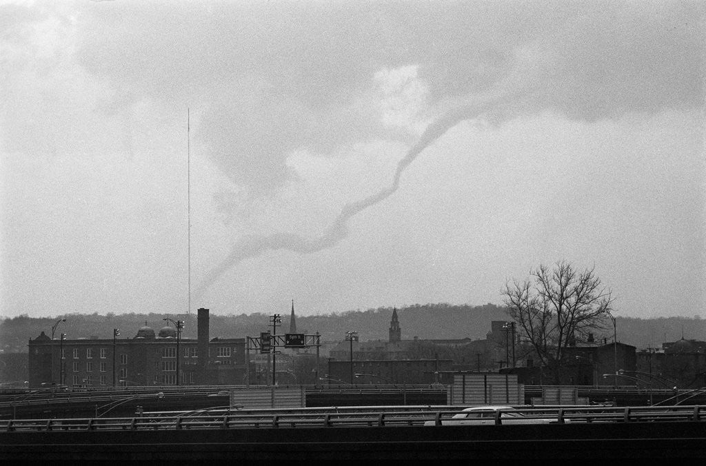 Detail of Distant View of Storm Damaged Land Area by Anonymous