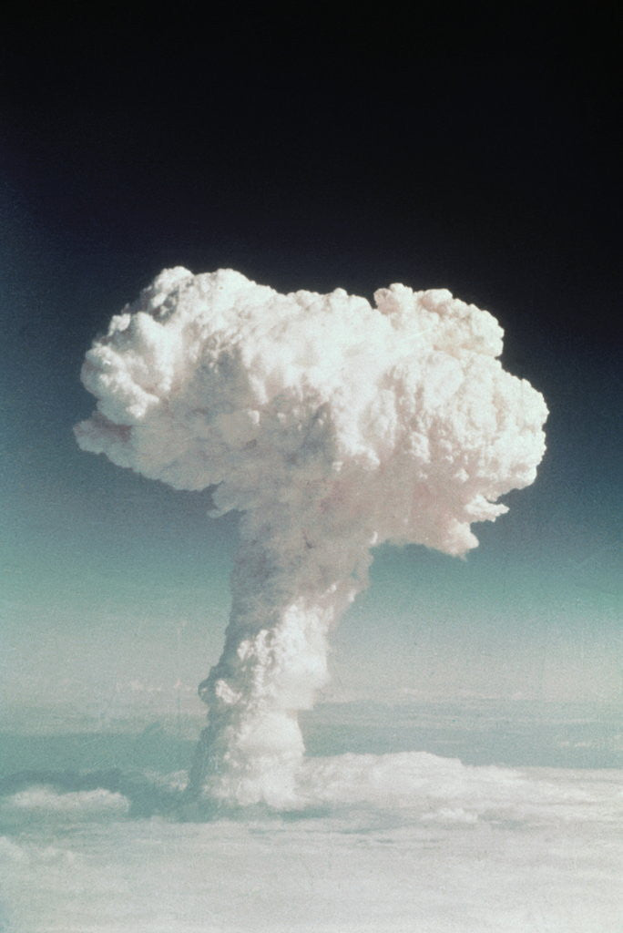 Detail of Mushroom Cloud Rising Over Ocean by Anonymous
