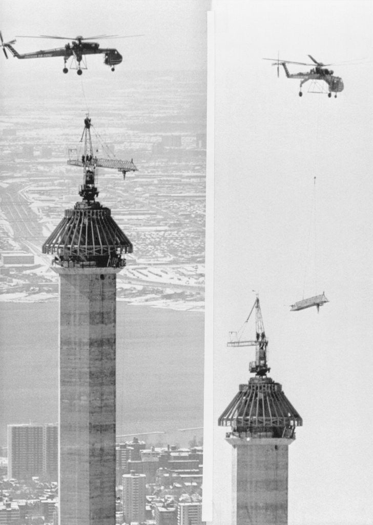 Detail of Construction of the Canadian National Tower by Anonymous