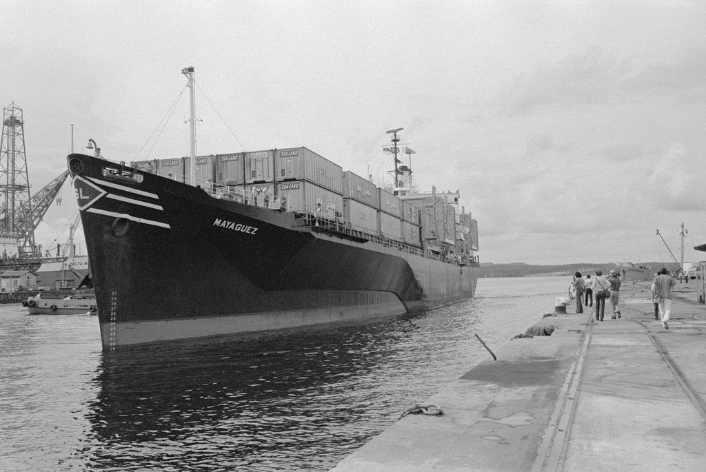 Detail of View of the American Freighter SS Mayaguez by Anonymous