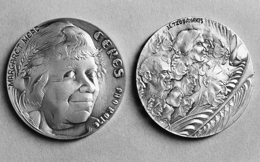 Detail of Dr. Margaret Mead Depicted on Coin by Anonymous