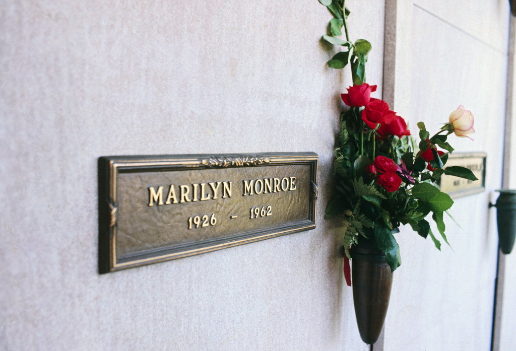 Detail of Crypt of Marilyn Monroe by Corbis