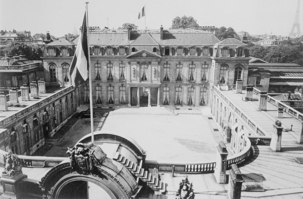 Detail of Exterior View of the Elysee Palace by Anonymous