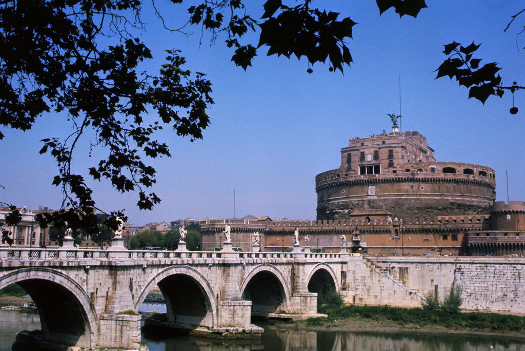 Detail of Bridge of Angels and Castel Sant' Angelo by Corbis