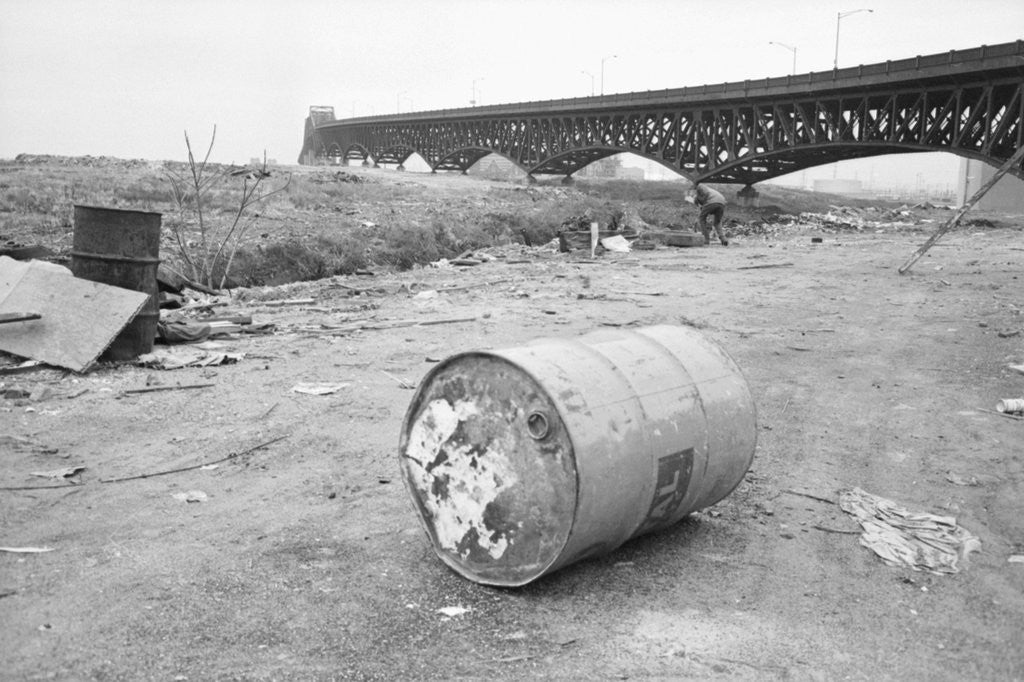Detail of Metal Drum at Landfill in Jimmy Hoffa Case by Anonymous