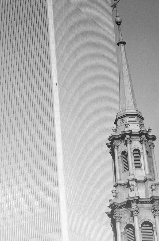 Detail of George Willig Climbing World Trade Center by Anonymous