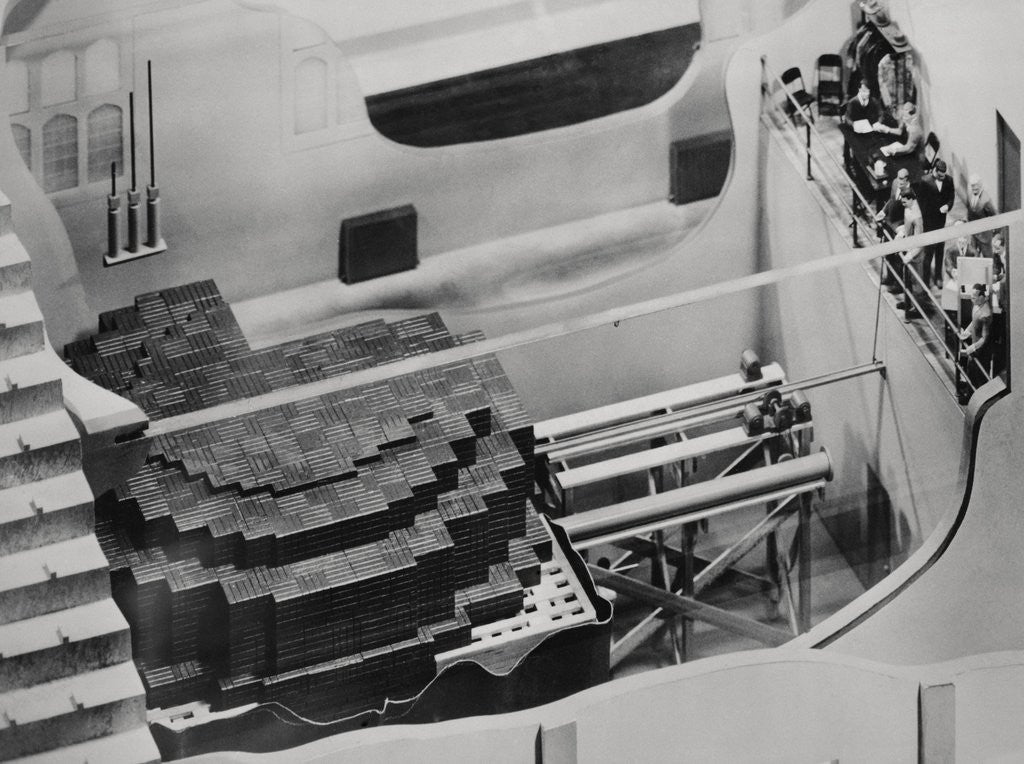 Detail of Inspectors at Newly Designed Nuclear Reactor Site by Anonymous