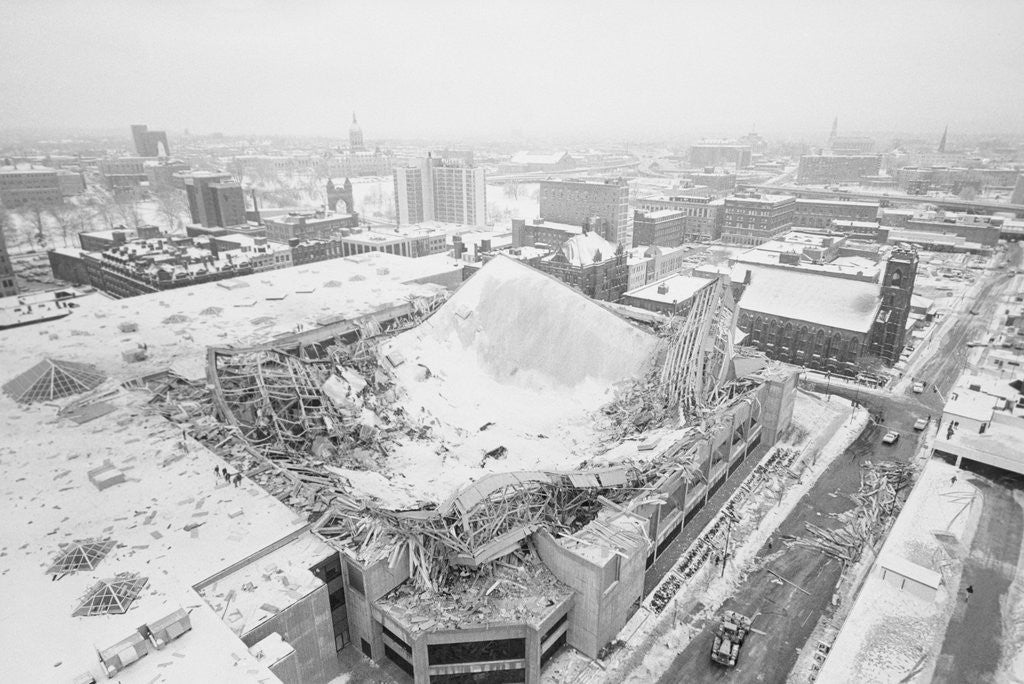 Detail of Aerial View of Hartford Sports Civic Center by Anonymous