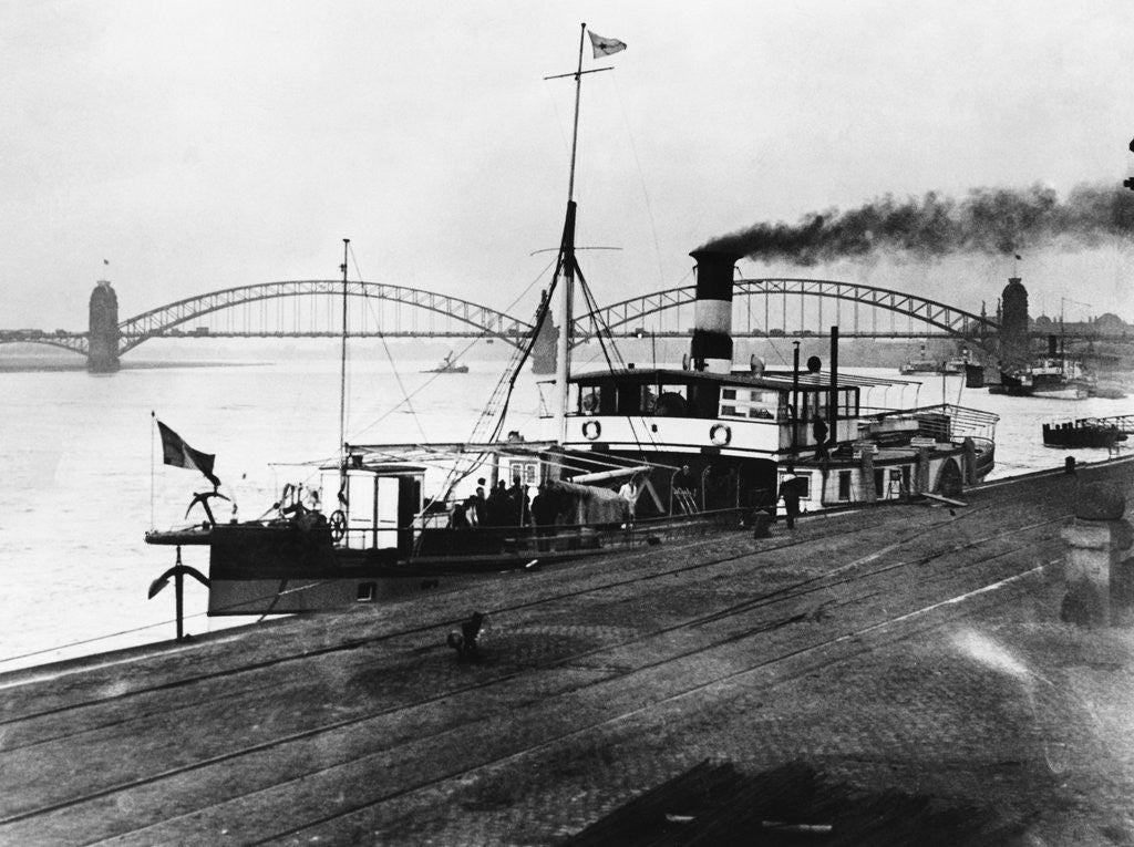 Detail of French Gunboat Patrolling Rhine by Anonymous