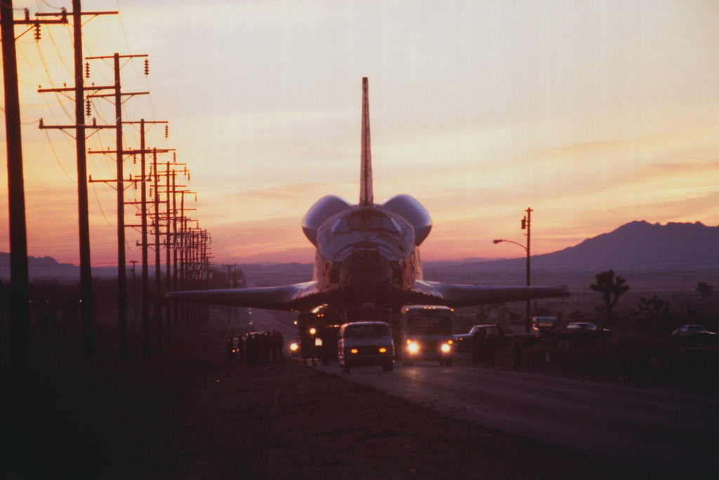 Detail of Trucks Towing the Shuttle Columbia by Anonymous