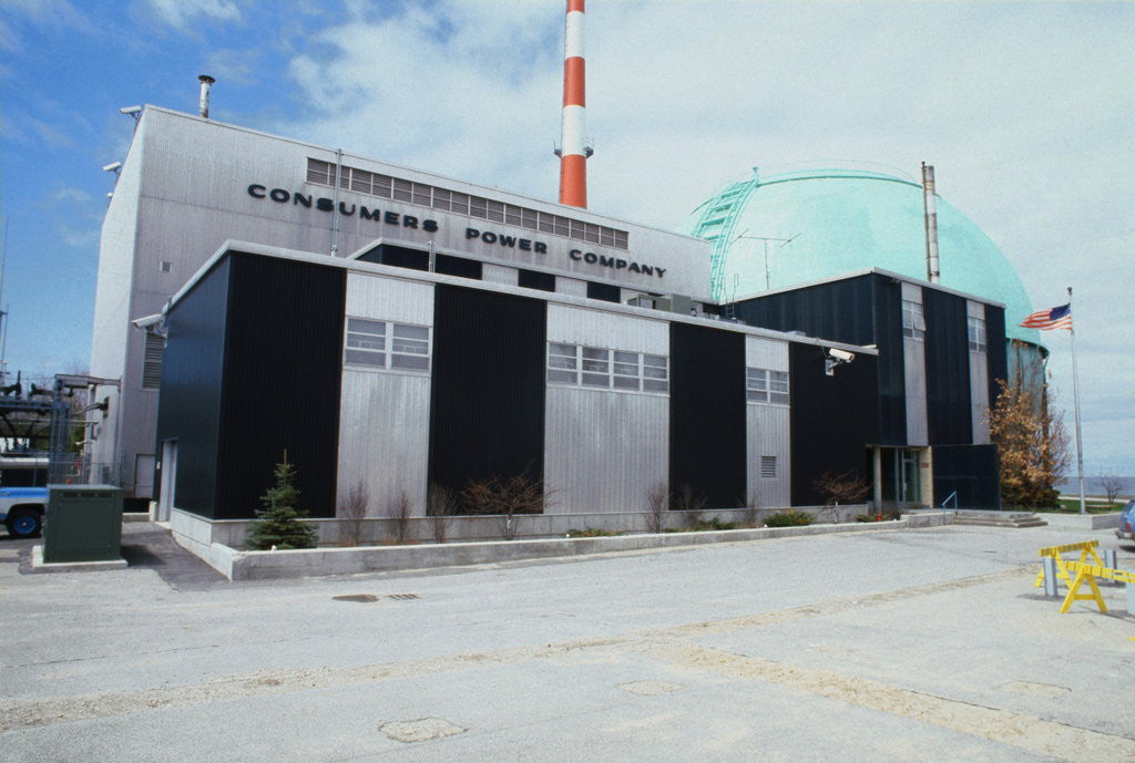 Detail of Black and White Nuclear Power Plant by Anonymous