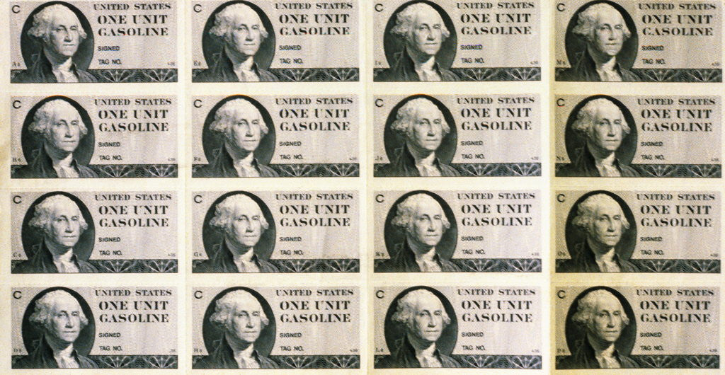 Detail of Gasoline Ration Stamps by Anonymous