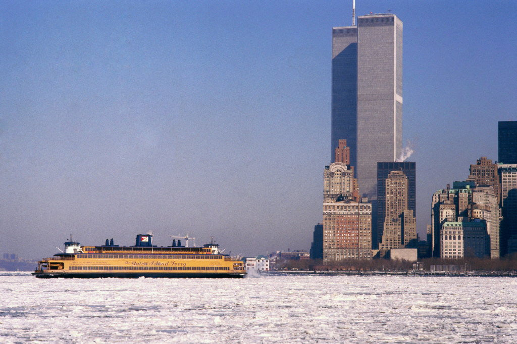 Detail of Governor's Island and Manhattan Skyscrapers by Anonymous