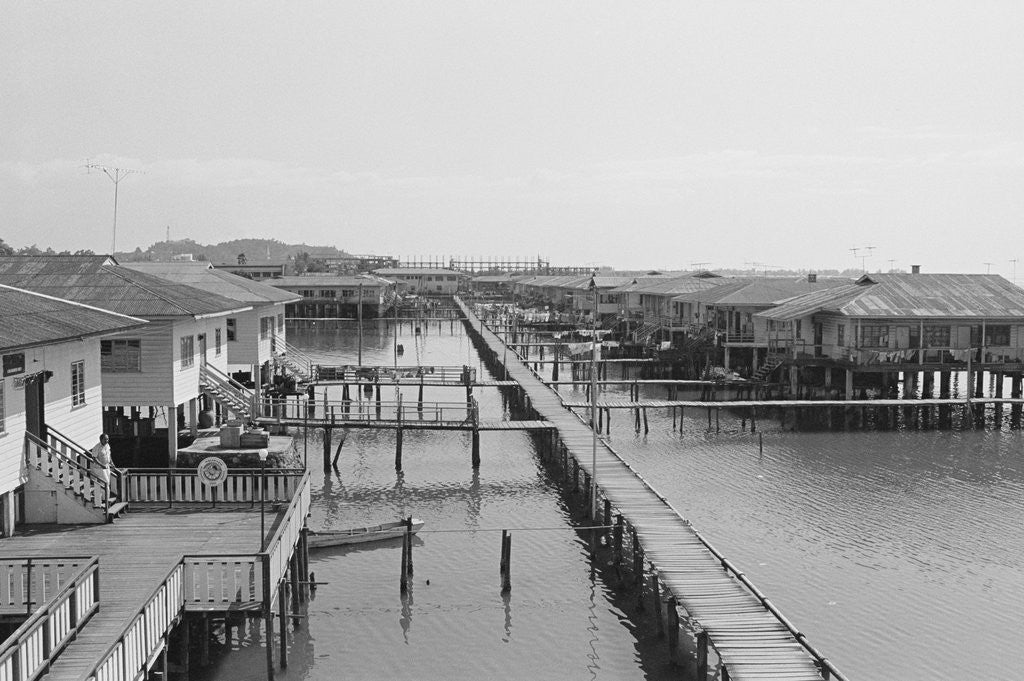 Detail of Housing Settlement on Brunei River by Anonymous