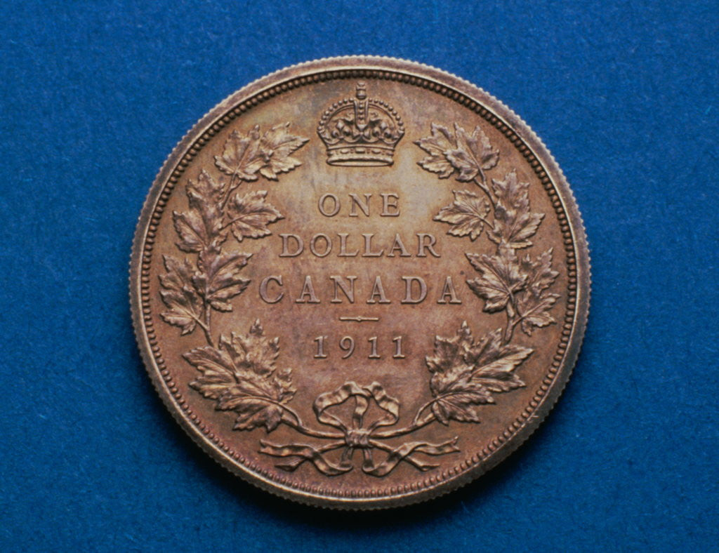 Detail of Canadian Dollar Coin of 1911 by Corbis