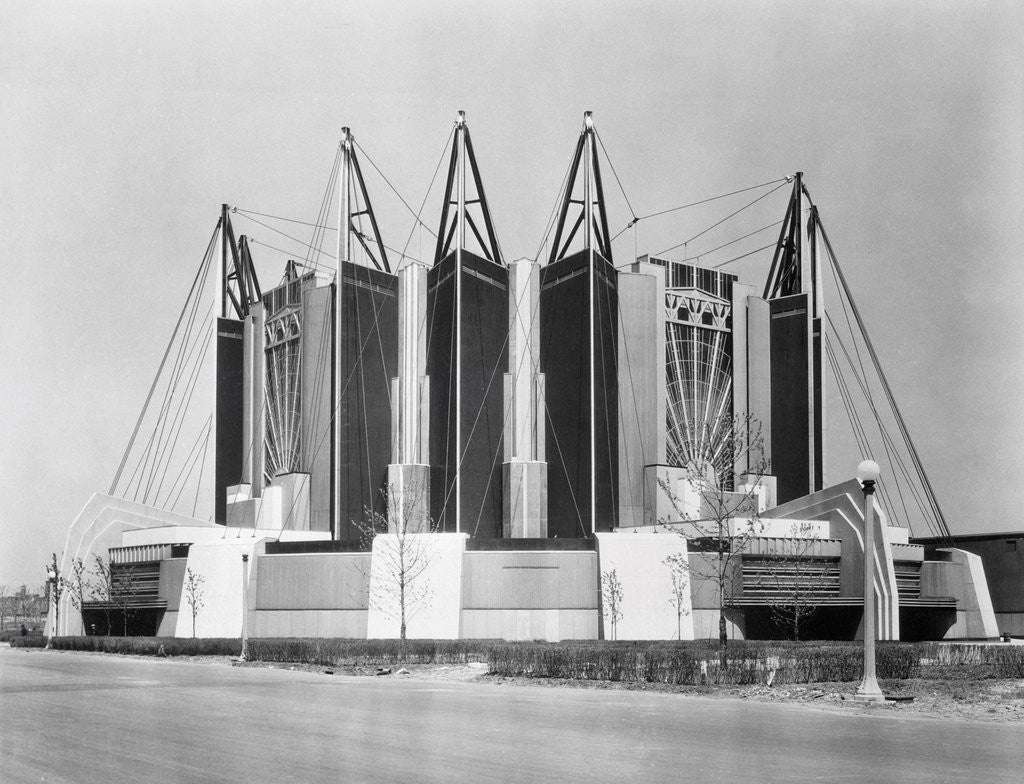 Detail of Suspension Bridge Building by Anonymous
