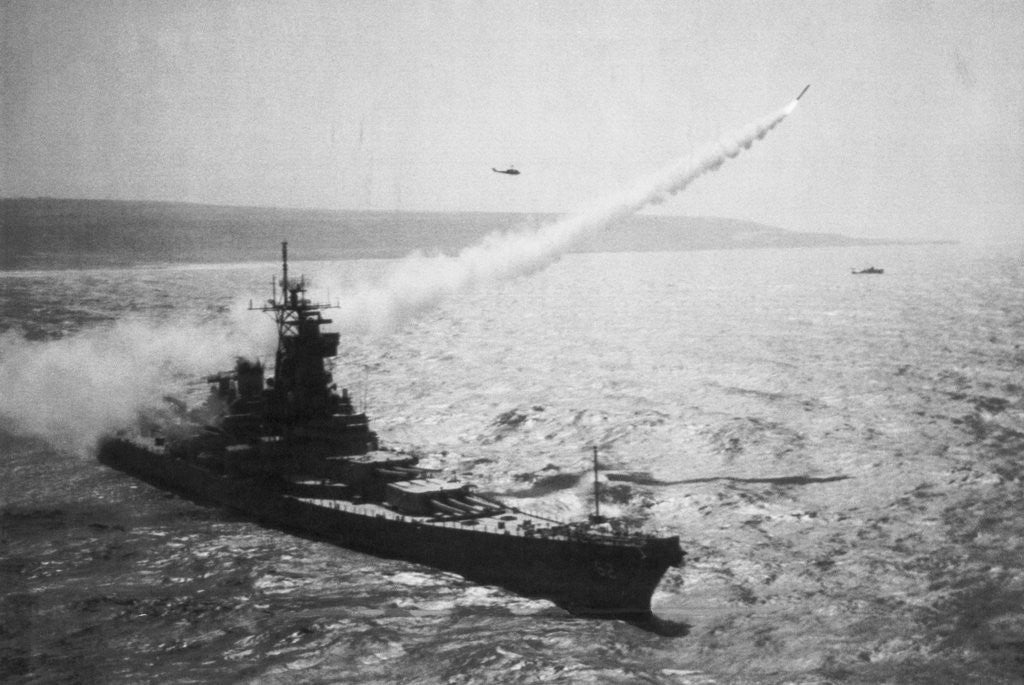 Detail of Aerial View of Missile Launching by Anonymous