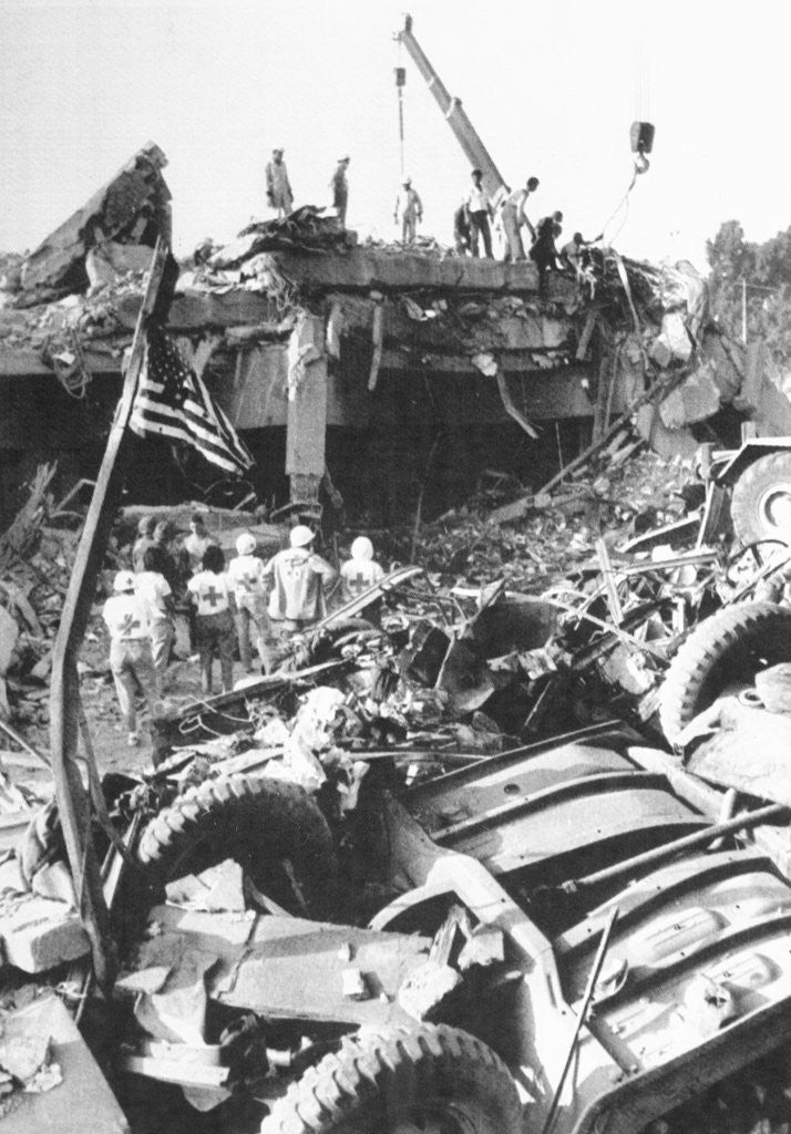 Detail of US Marine Barracks,Beirut 1983 by Anonymous