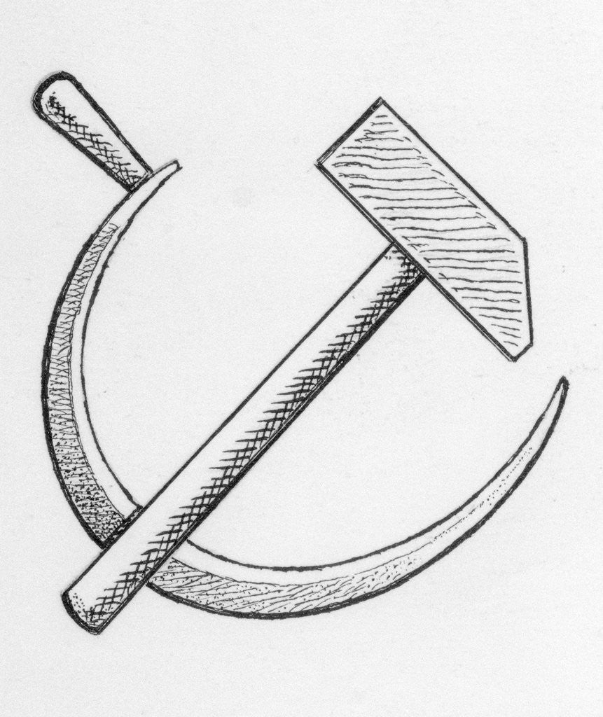 Detail of Communist Emblem of the Hammer and Sickle by Anonymous