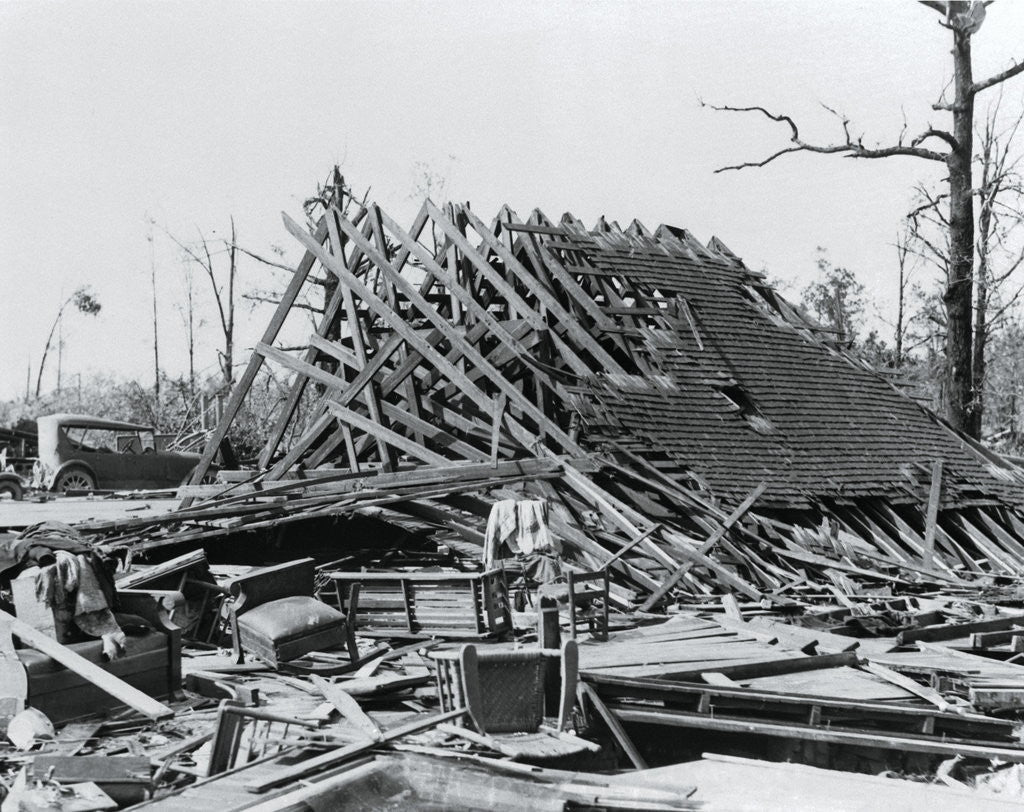 Detail of Tornado Torn Home Site by Anonymous