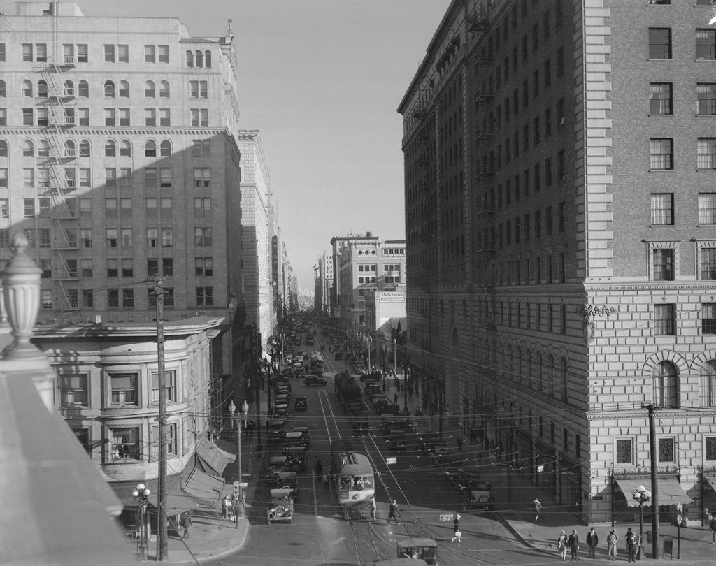 Detail of Street Scene in Los Angeles by Anonymous