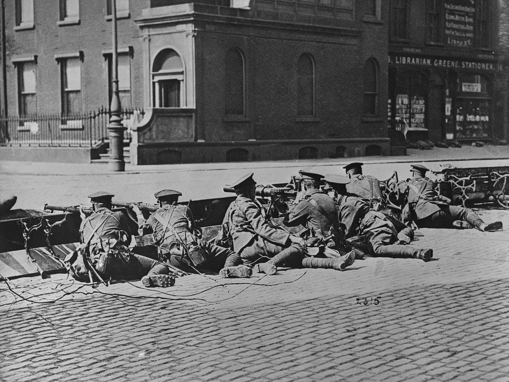 Detail of British Troops Seal-Off Dublin Streets during