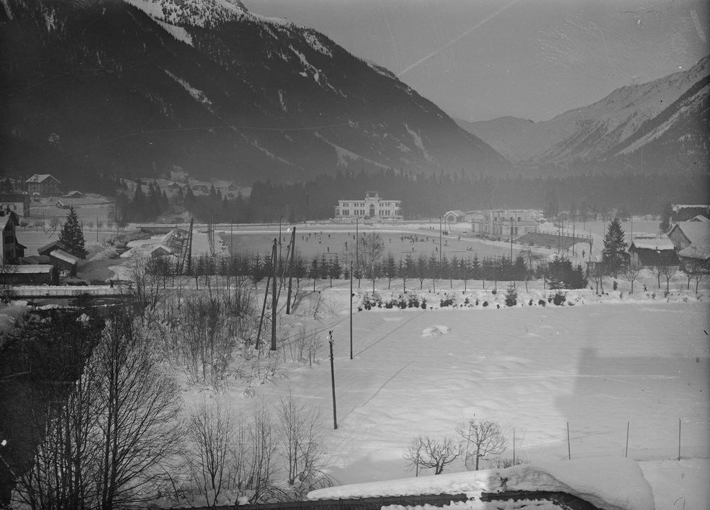 Detail of Beautiful View of Olympic Hockey Rink at Chamonix by Anonymous