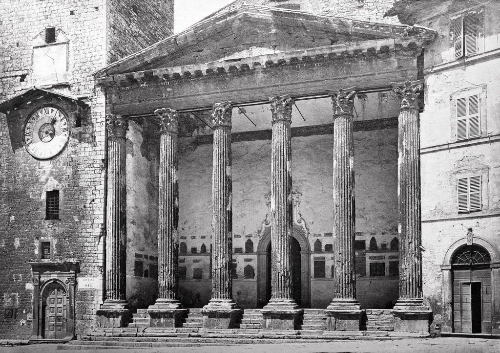 Detail of View of Temple of Minerva by Anonymous