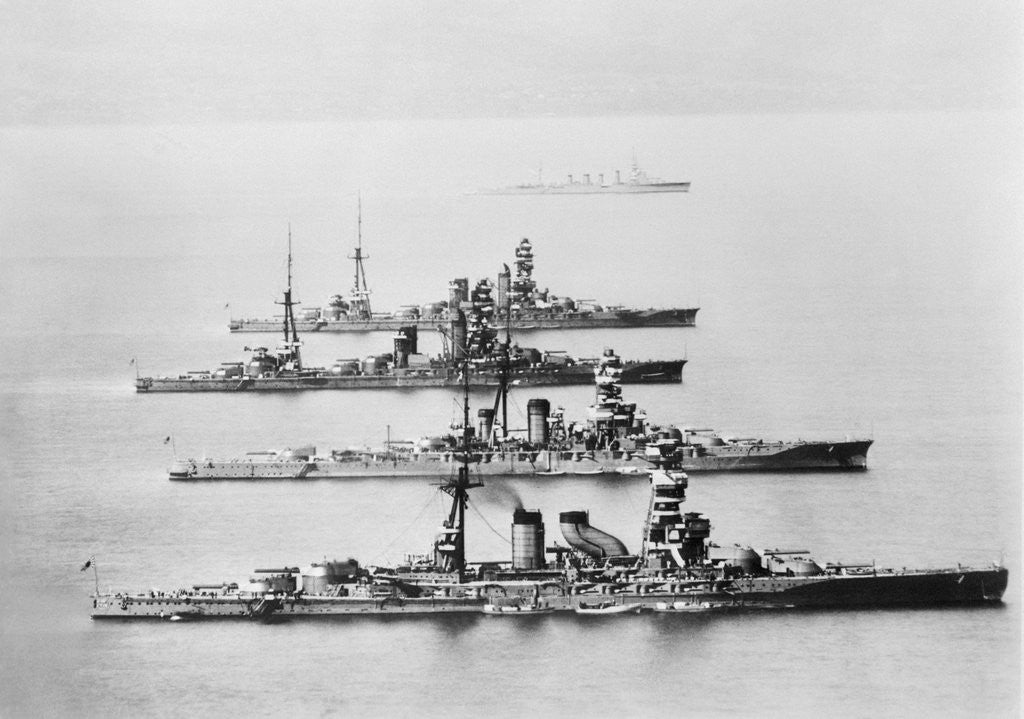 Detail of View of Japanese Battleships by Anonymous