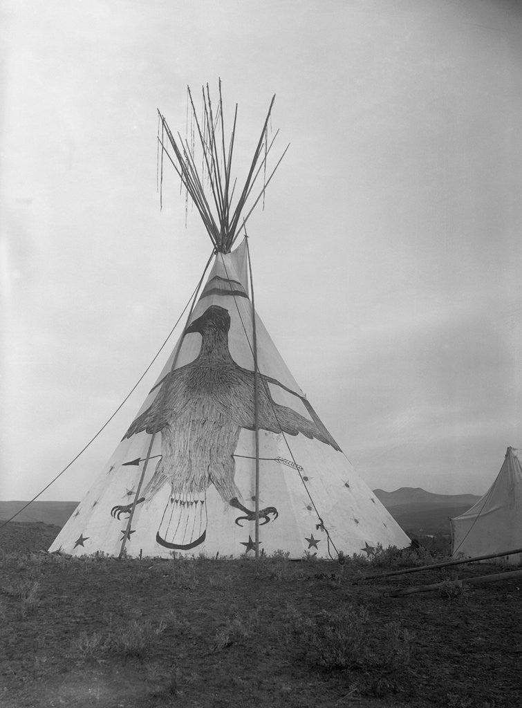 Detail of Decorated Crow Tepee by Anonymous