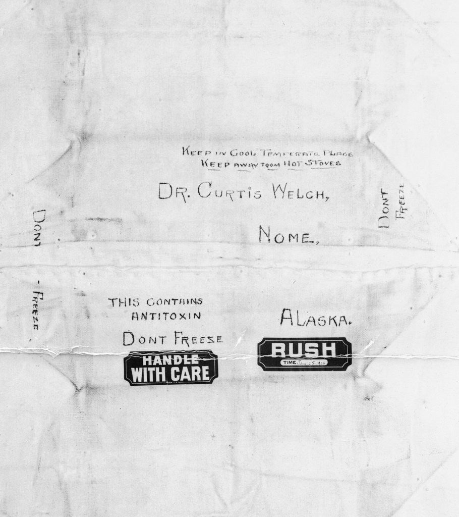 Detail of Mailing Package for Diphtheria Serum by Anonymous