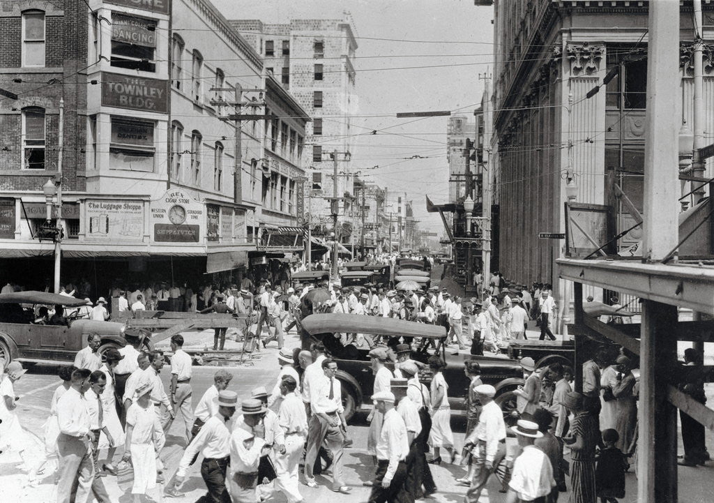Detail of Pedestrians and Motorists on Miami Street by Anonymous