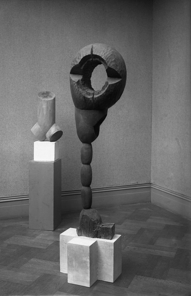 Detail of Statue of Socrates Carved from Old Oak by Anonymous