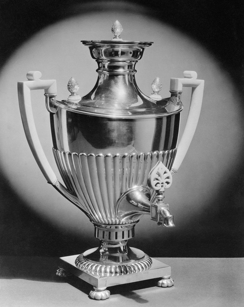 Detail of Silver Samovar by Carl Faberge for Czar Nicholas II by Anonymous