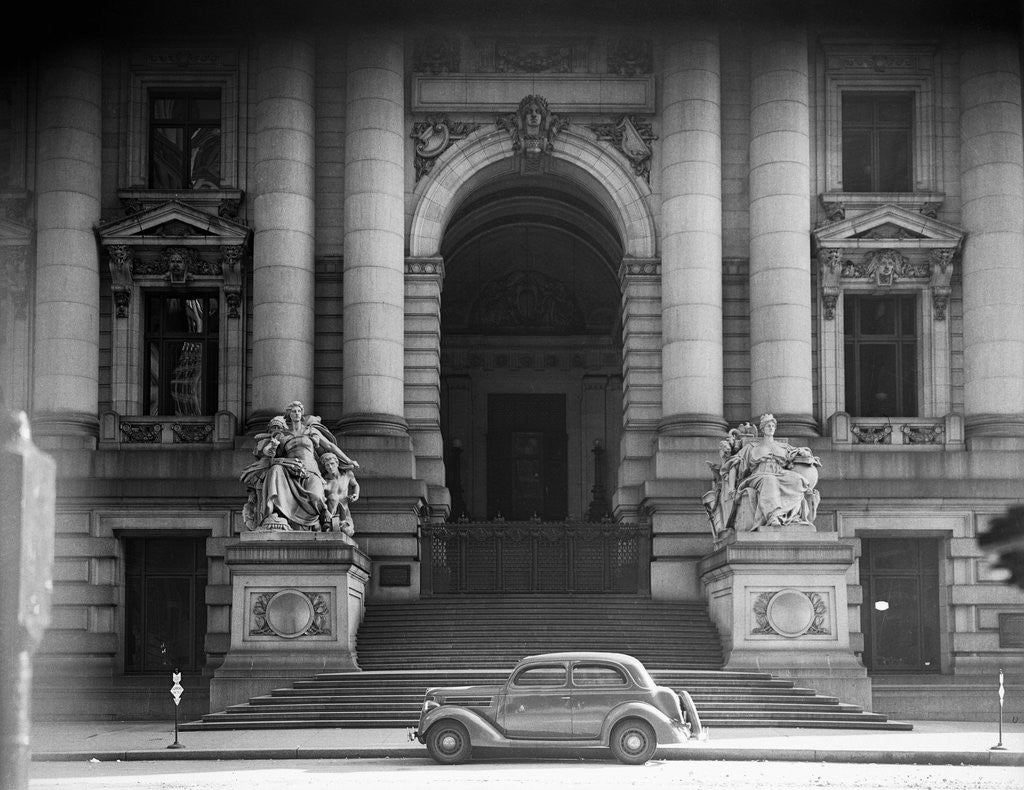 Detail of Facade of U.S. Custom House by Anonymous